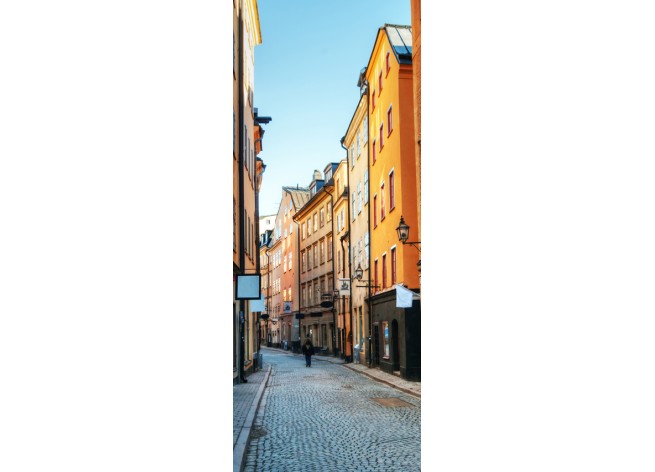 Наклейка на дверь Гамла Стан, исторический центр Стокгольма